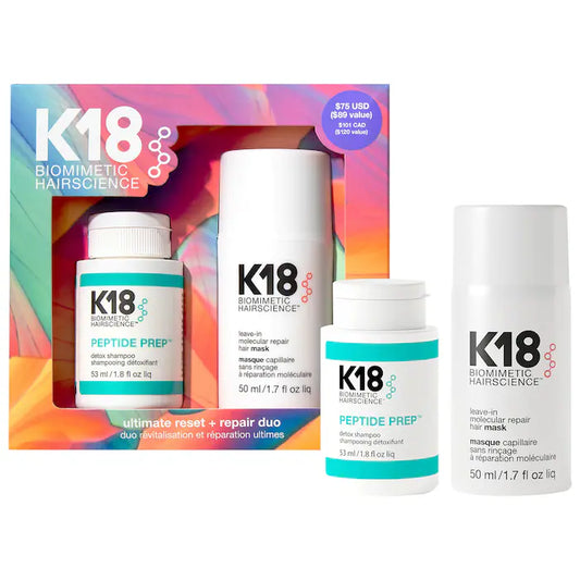 K18® Biomimetic Hairscience Ultimate Reset + תיקון ערכת מסכת שיער ושמפו