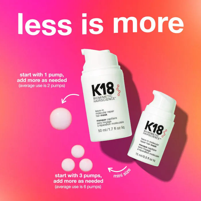 K18 Biomimetic K18® Biomimetic Hairscience Leave-In מסכת שיער לתיקון מולקולרי השאר מסכת שיער לתיקון מולקולרי