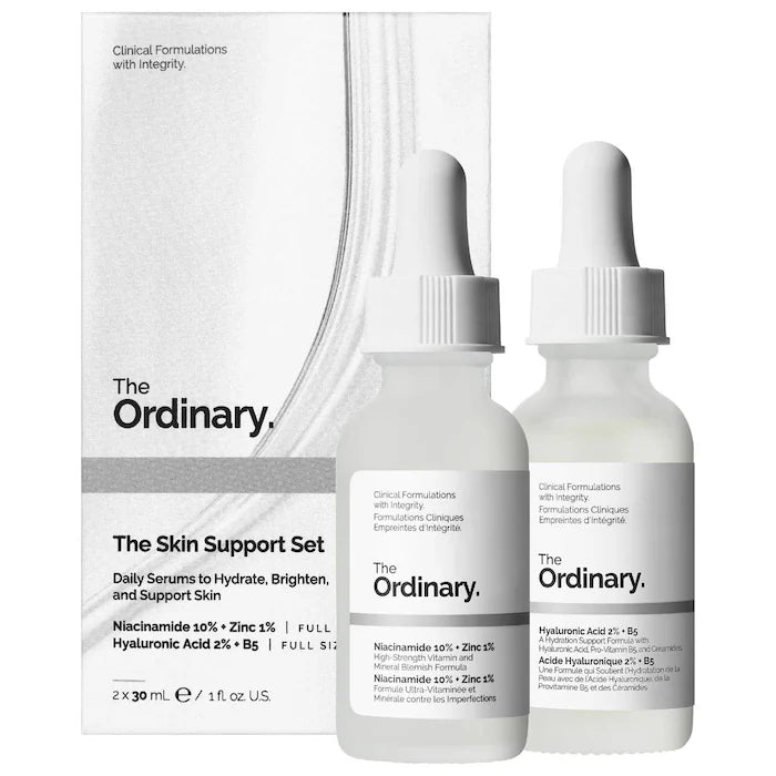 The Ordinary® סט תמיכת העור עם ניאצינמיד + חומצה היאלורונית