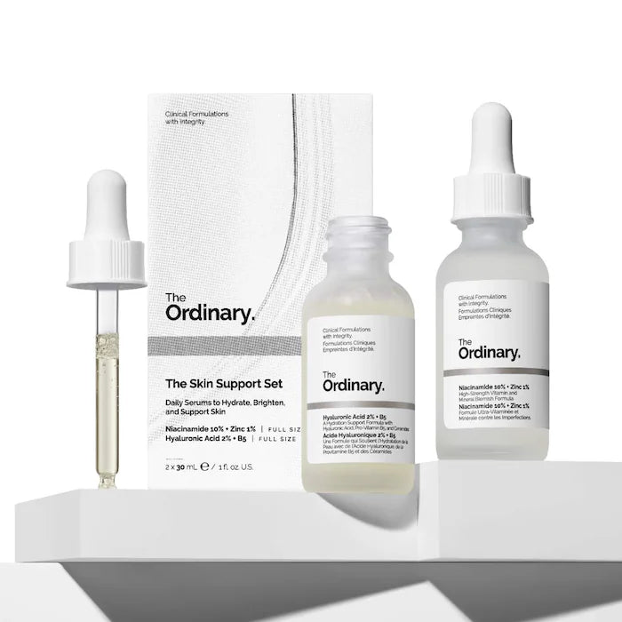 The Ordinary® סט תמיכת העור עם ניאצינמיד + חומצה היאלורונית