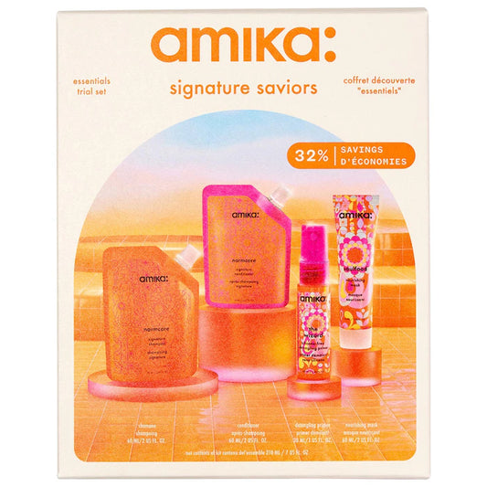 مجموعة تجربة الشعر الأساسية من amika® Signature Saviors