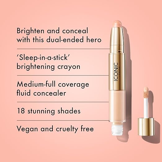 Iconic London  Radiant Concealer & Brightening Crayon Duo, Vegan & Cruelty-Free ® - Aurea