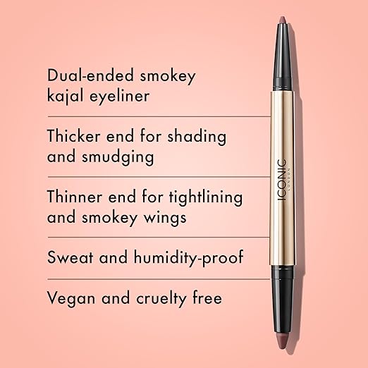 Iconic London - Smokey Eye Duo Kajal Eyeliner + Eyeshadow, Cruelty Free, Vegan Makeup 2g ® - Aurea