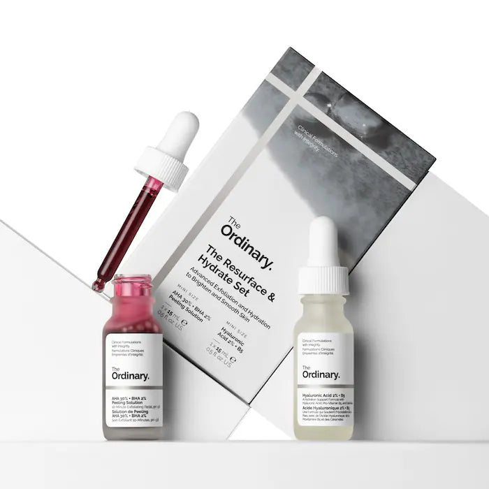 The Ordinary® The Resurface &amp; Hydrate סט עם חומצה היאלורונית + AHA