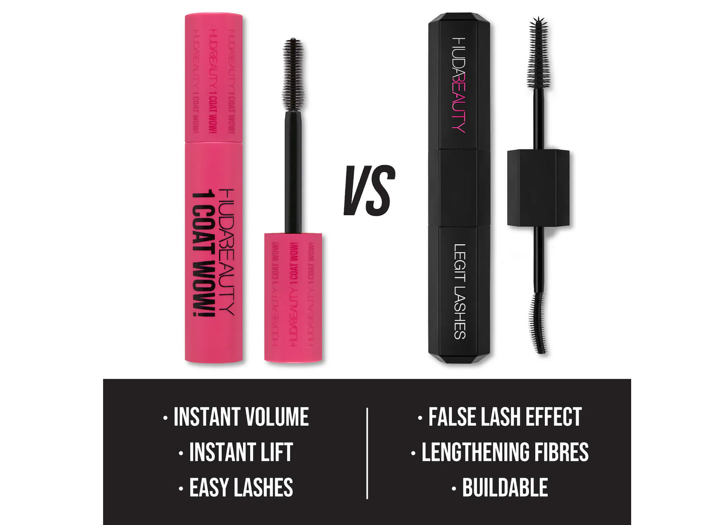 HUDA BEAUTY - 1 Coat WOW! Extra Volumizing and Lifting Mascara (10ml)®