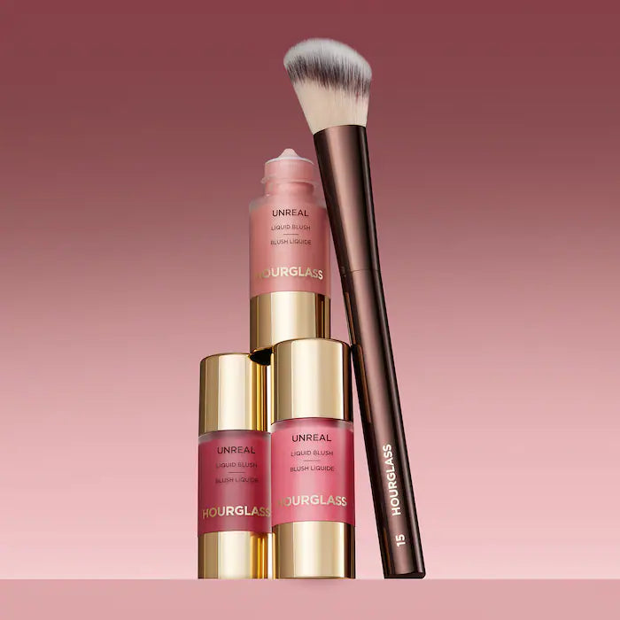 Hourglass - No. 15 Blush Brush: Precision Angled Stippling for Effortless Application®