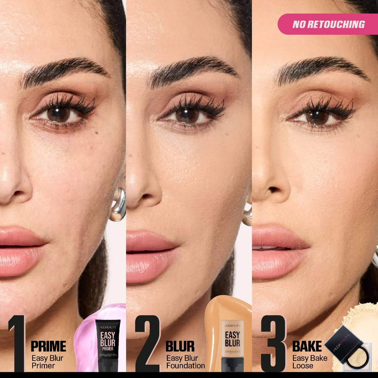 HUDA BEAUTY - פריימר ®Ealy Blur ללא סיליקון להחלקה ולמזעור נקבוביות