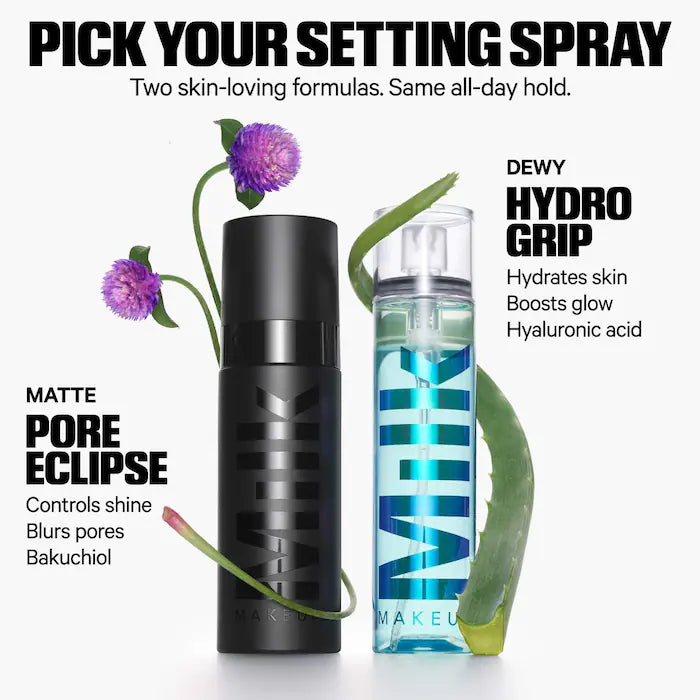 MILK MAKEUP Hydro Grip Dewy Long-Lasting Setting Spray with Hyaluronic Acid + Niacinamide®