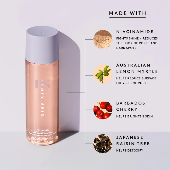 Fenty Beauty by Rihanna - Fat Water Niacinamide Pore-Refining Toner Serum with Barbados Cherry for Clear, Radiant Skin®