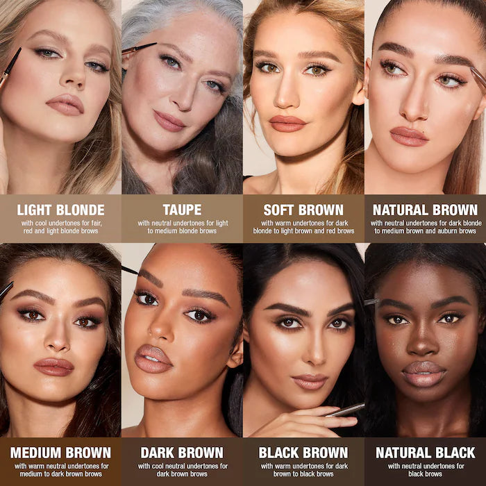 قلم الحواجب القابل لإعادة التعبئة Brow Cheat من Charlotte Tilbury® للحصول على حواجب محددة بشكل مثالي