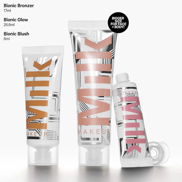 MILK MAKEUP Bionic Glow Illuminating Liquid Highlighter עם חומצה היאלורונית®