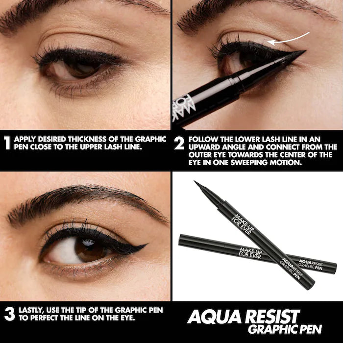 MAKE UP FOR EVER® Aqua Resist Graphic Pen 24HR עמיד למים אייליינר אינטנסיבי