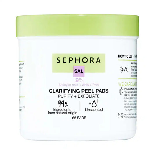 SEPHORA COLLECTION® רפידות פילינג מבהירות עם חומצה סליצילית