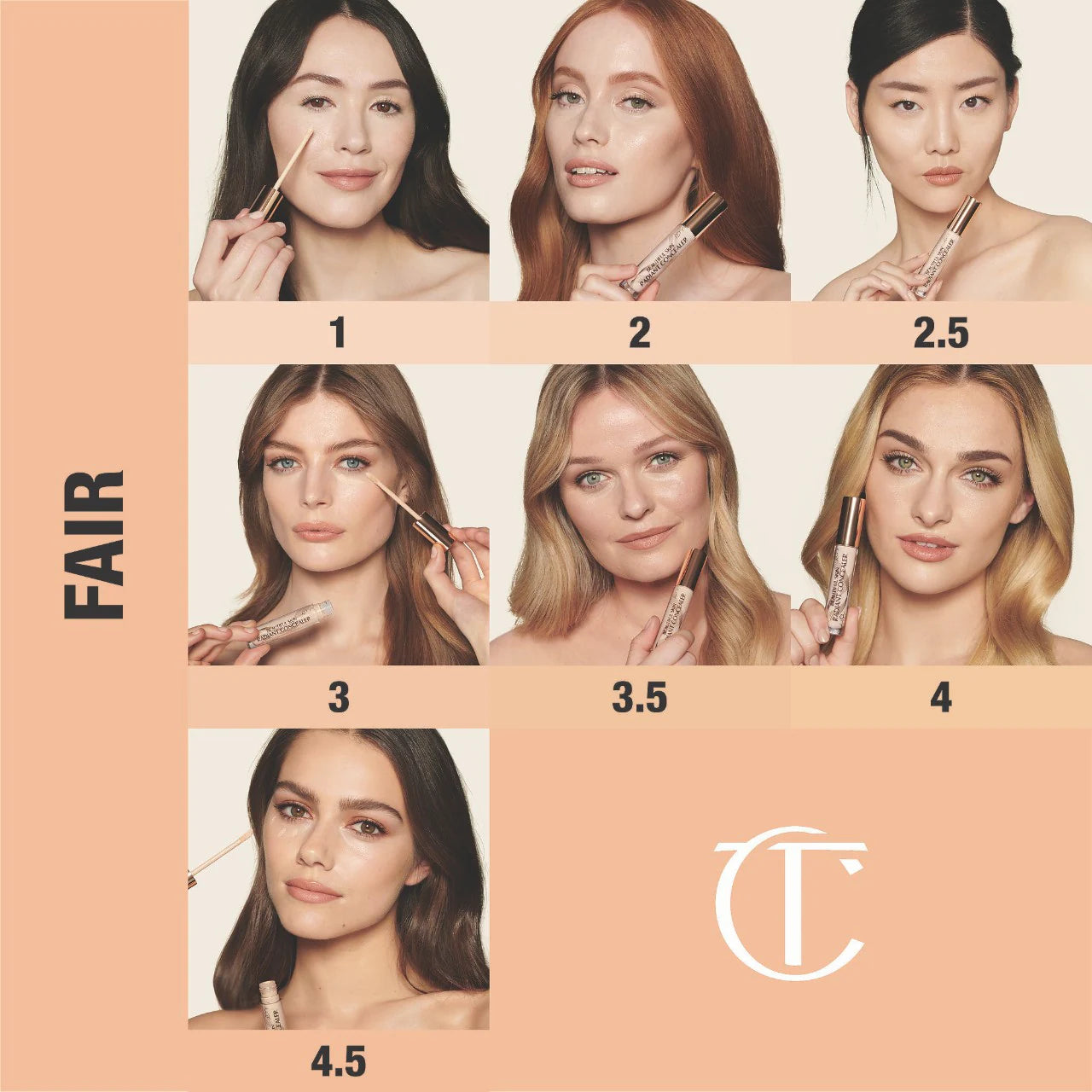 Charlotte Tilbury – Beautiful Skin Medium to Full Coverage Radiant Concealer with Hyaluronic Acid®