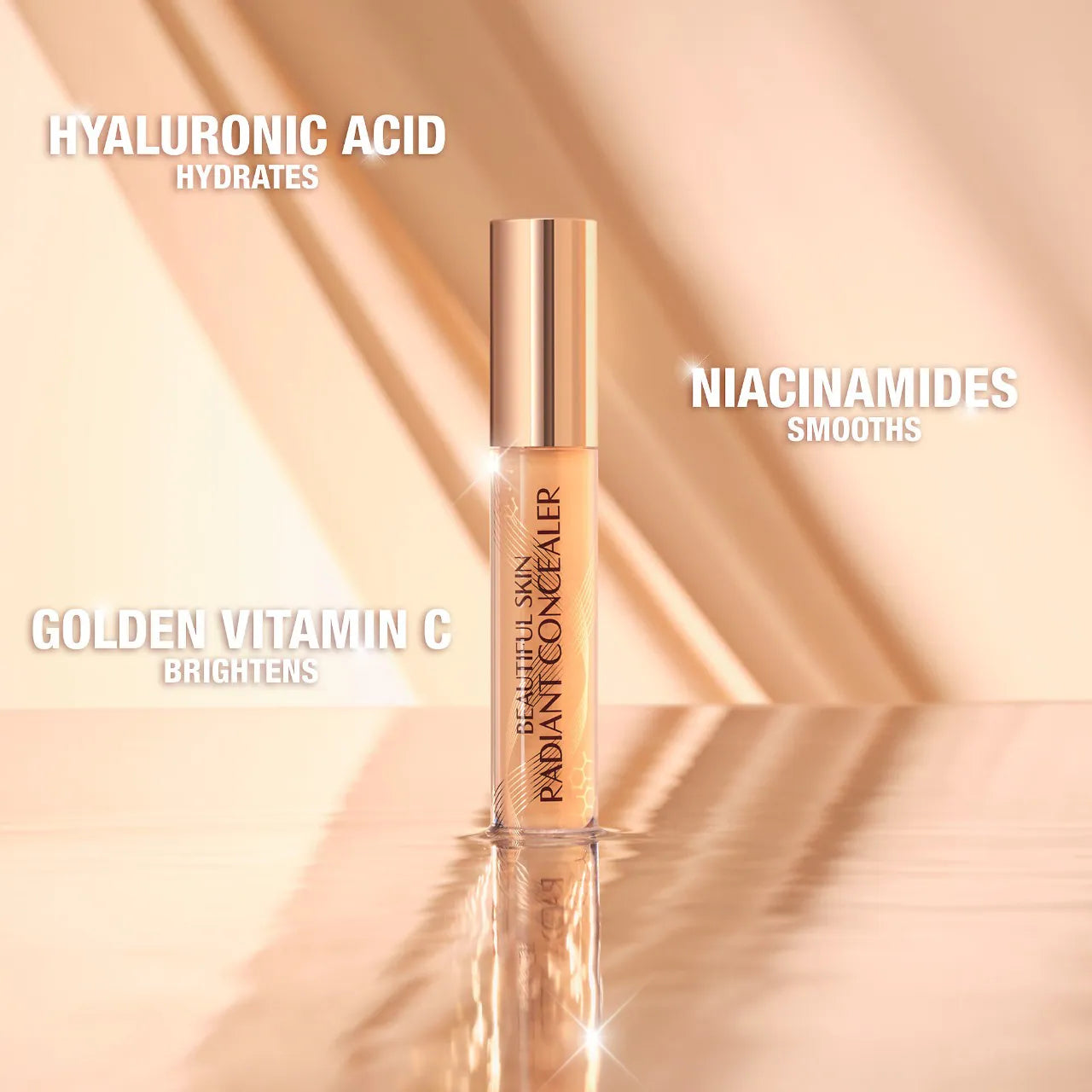 Charlotte Tilbury – Beautiful Skin Medium to Full Coverage Radiant Concealer with Hyaluronic Acid®