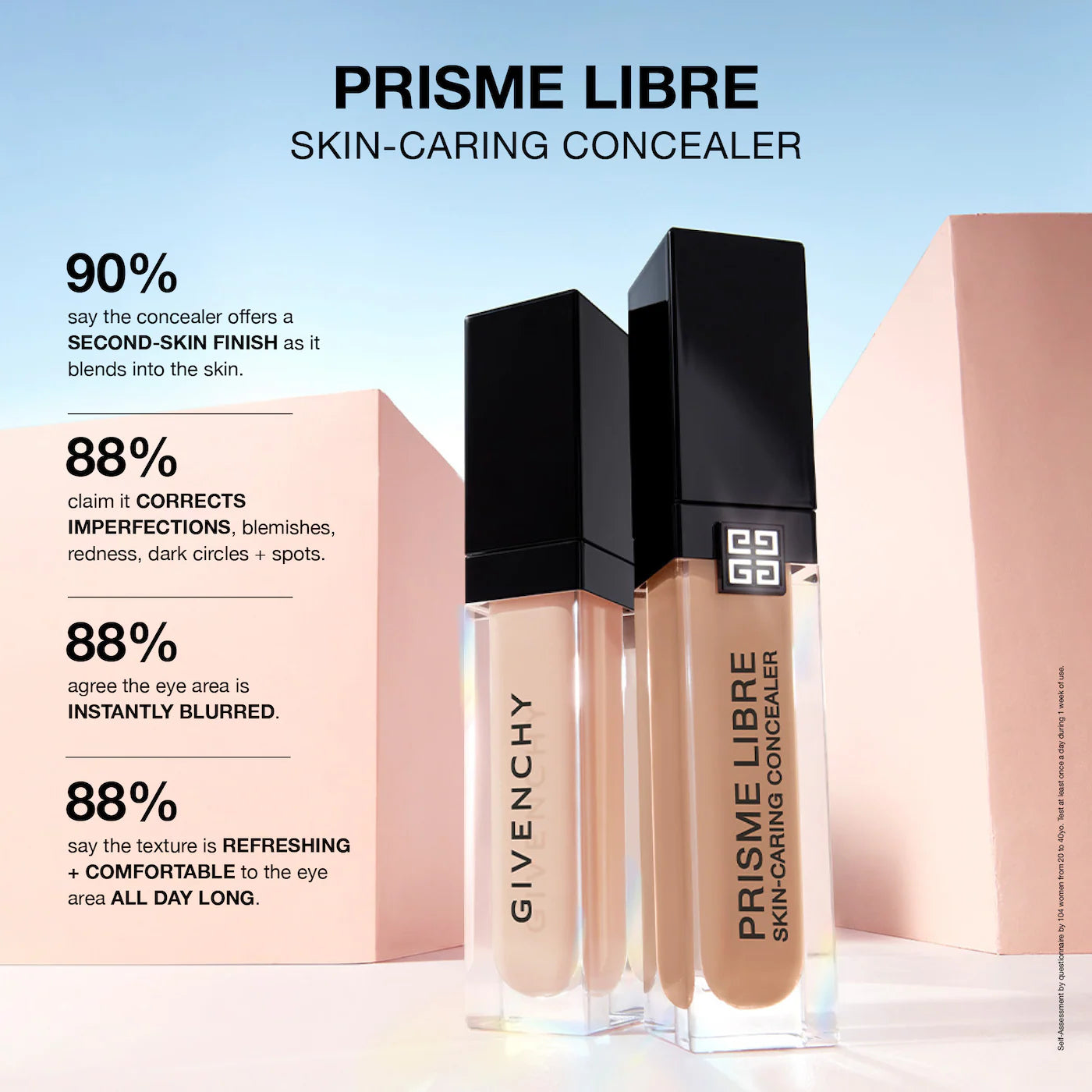 جيفنشي - كريم إخفاء العيوب Prisme Libre Skin-Caring 24H Hydrating + Radiant + Correcting Creamy Concealer - تغطية كاملة وطويلة الأمد®