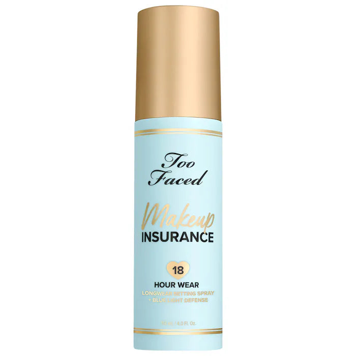 Too Faced Makeup Insurance Longwear Setting Spray + Blue Light Defense – 18-Hour Makeup Protection®