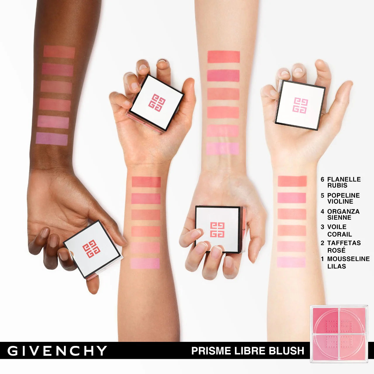 גיבנשי - פודרה loose Prisme Libre Blush 12H Radiance: צבע וזוהר ארוך טווח®