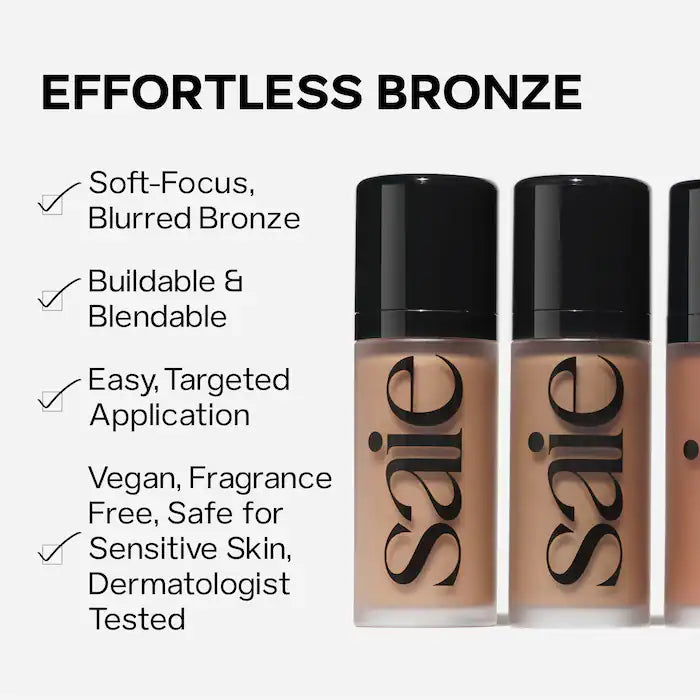 سائل تسمير البشرة Saie® Dew Bronze Soft-Focus Sculpting