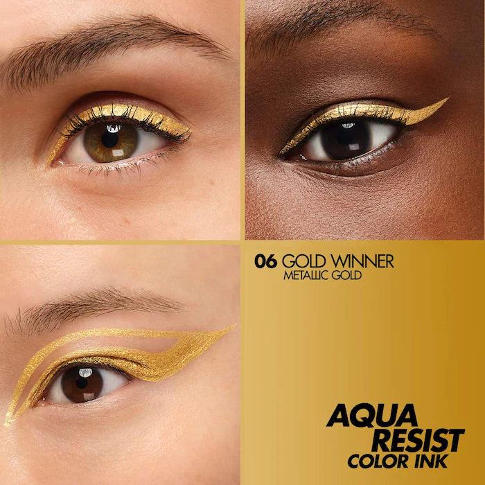 محدد عيون سائل مقاوم للماء من MAKE UP FOR EVER® Aqua Resist Color Ink يدوم 24 ساعة