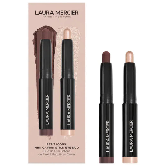 Laura Mercier - Petit Icons Mini Caviar Stick Eye Shadow Duo: רב תכליתי, עמיד לאורך זמן.