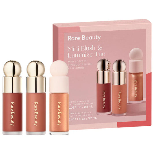 Mini Blush and Luminize Trio - הרם את הזוהר שלך עם ה-Rare Beauty Essential Set®