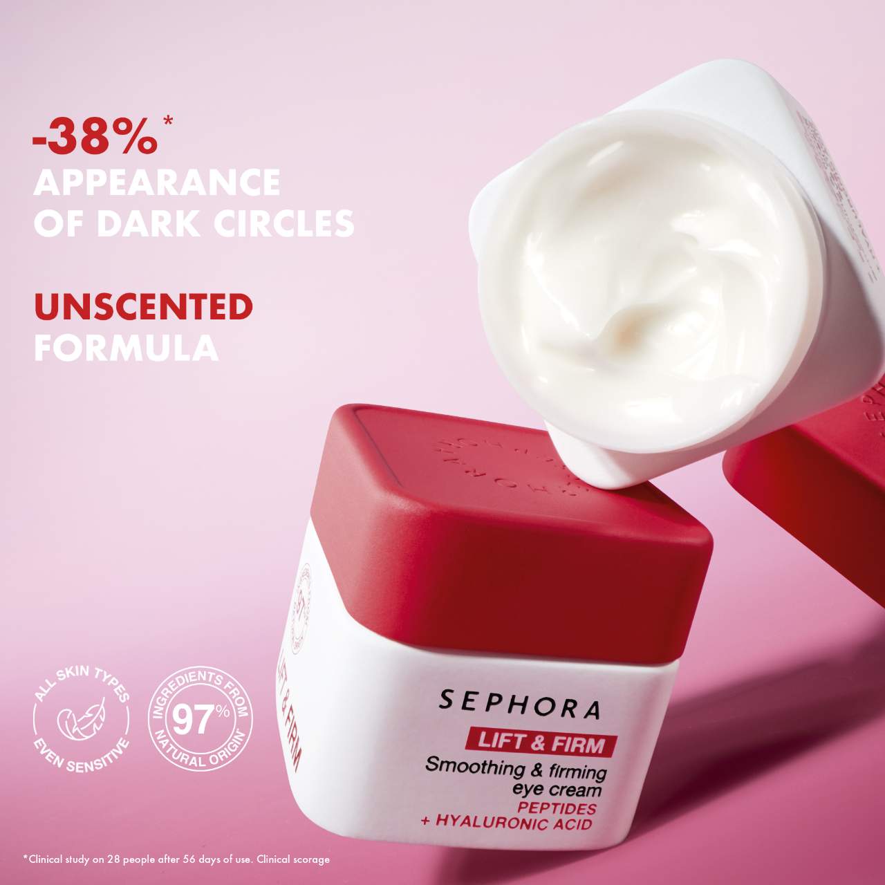 SEPHORA COLLECTION® Lift & Firm - Smoothing & Firming Eye Cream with Peptides + Hyaluronic Acid