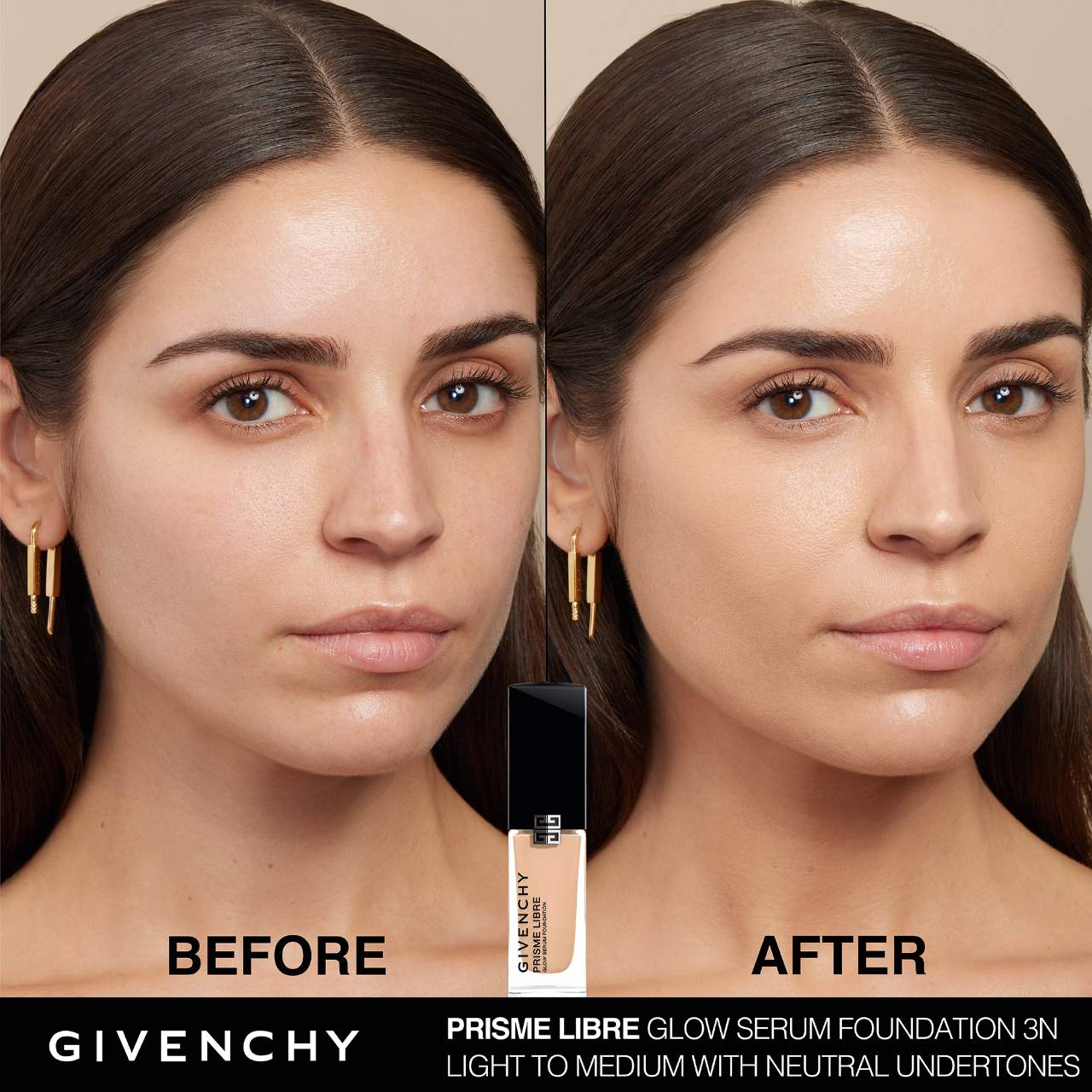 جيفنشي - كريم أساس Prisme Libre Glow Serum Blurring مع لمسة نهائية طبيعية: احصلي على بشرة مشرقة وخالية من العيوب®