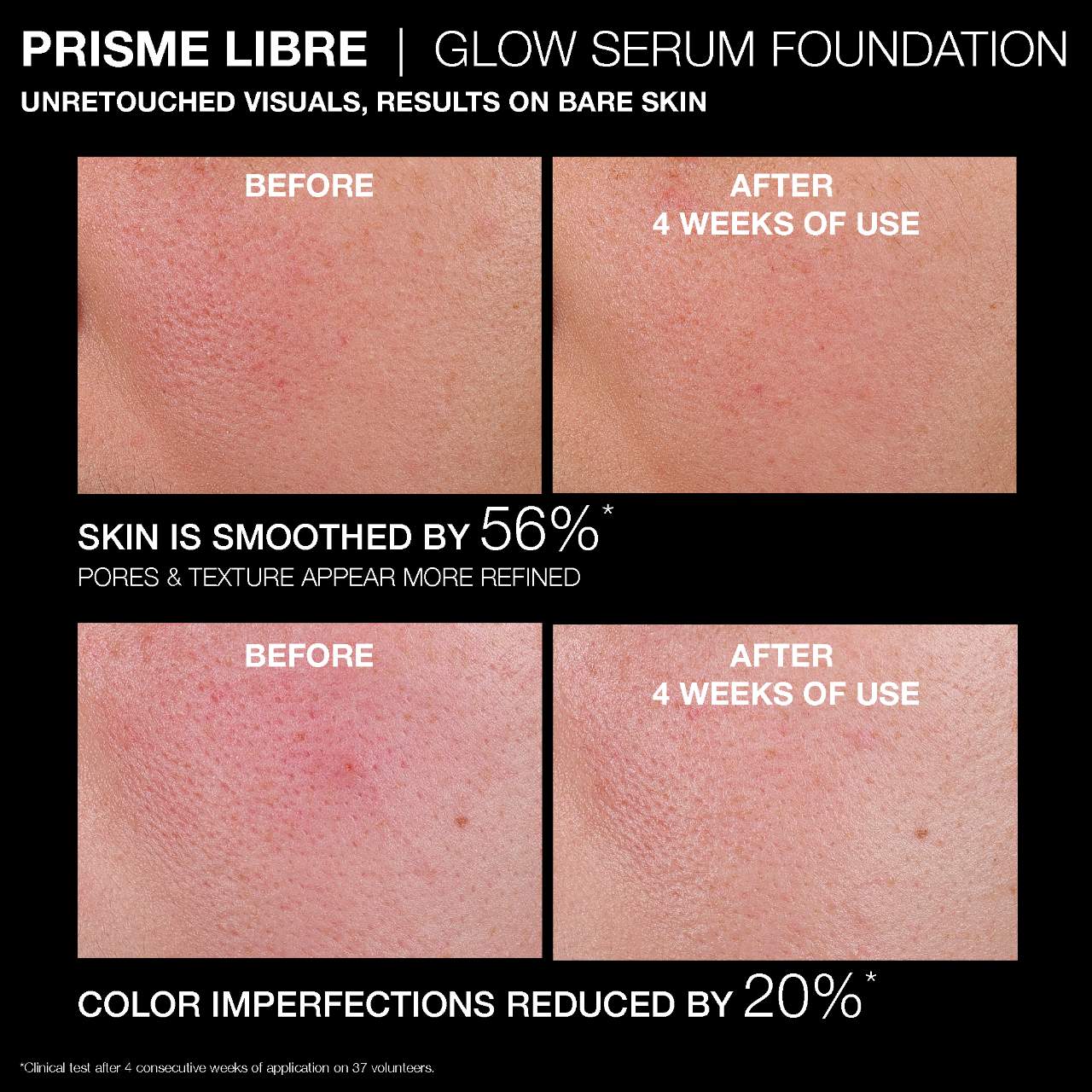 جيفنشي - كريم أساس Prisme Libre Glow Serum Blurring مع لمسة نهائية طبيعية: احصلي على بشرة مشرقة وخالية من العيوب®