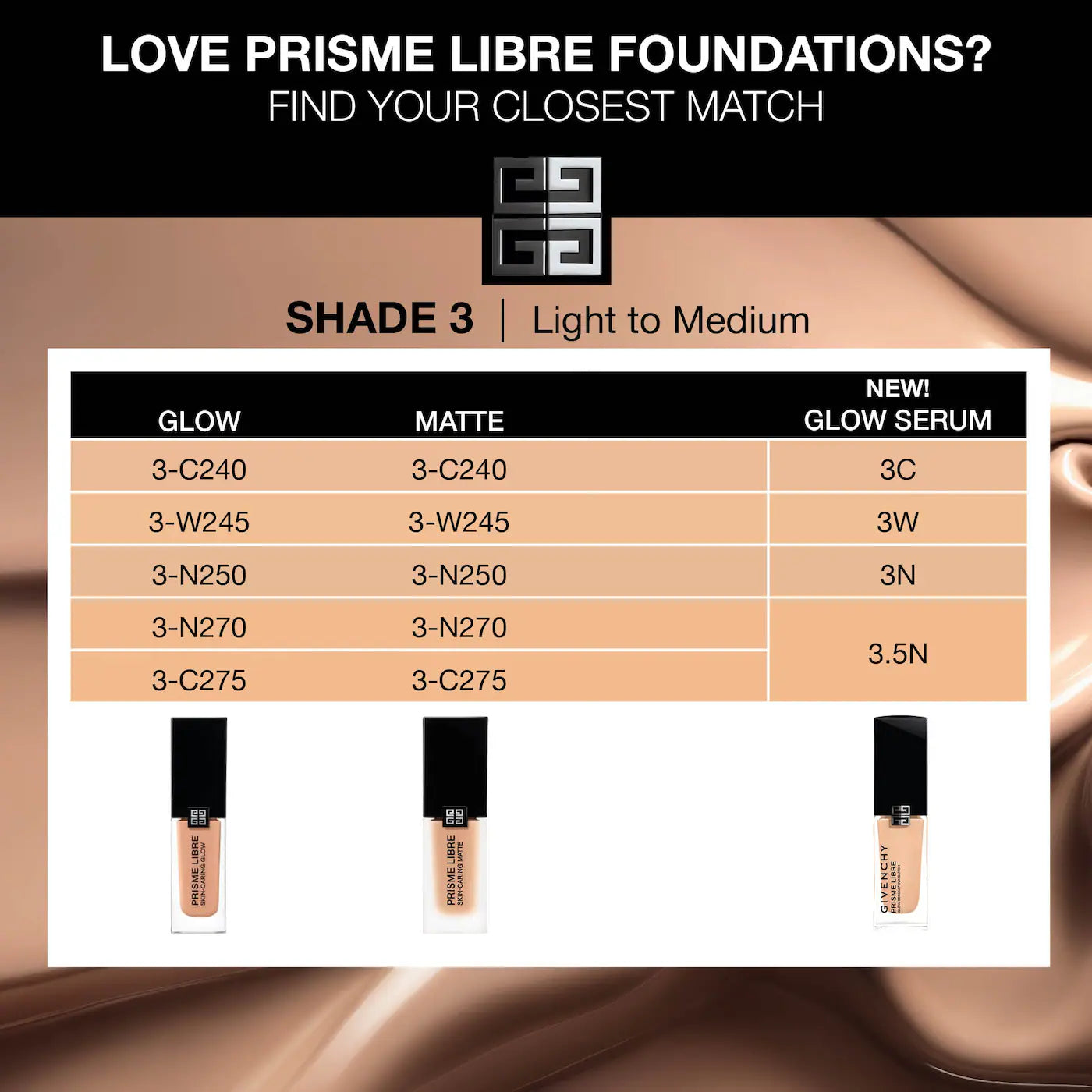 جيفنشي - كريم أساس Prisme Libre Glow Serum Blurring مع لمسة نهائية طبيعية: احصلي على بشرة مشرقة وخالية من العيوب®