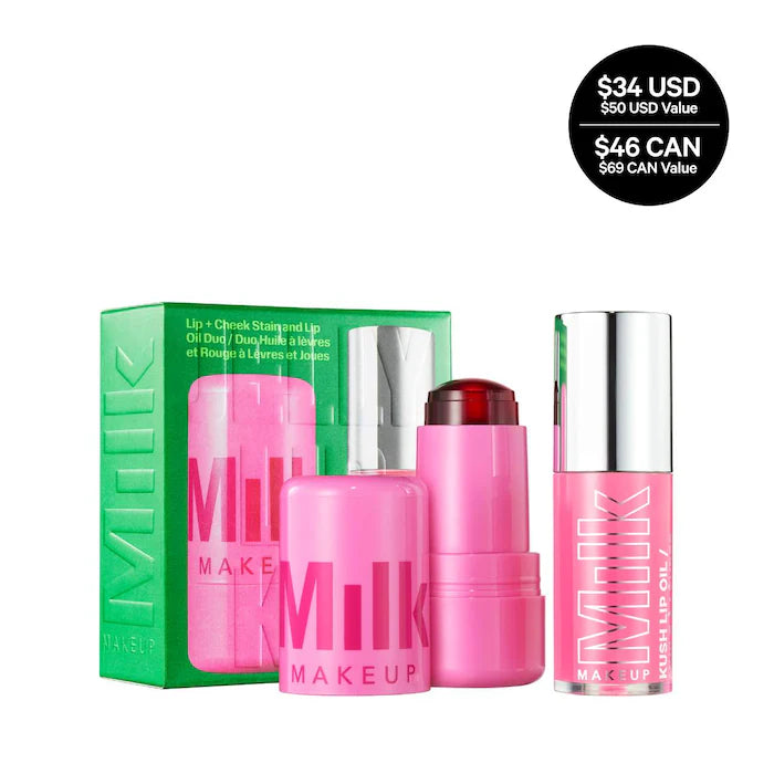 MILK MAKEUP ערכת השפתיים של Jelly: Lip + Cheek Stain &amp; Lip Oil Duo®