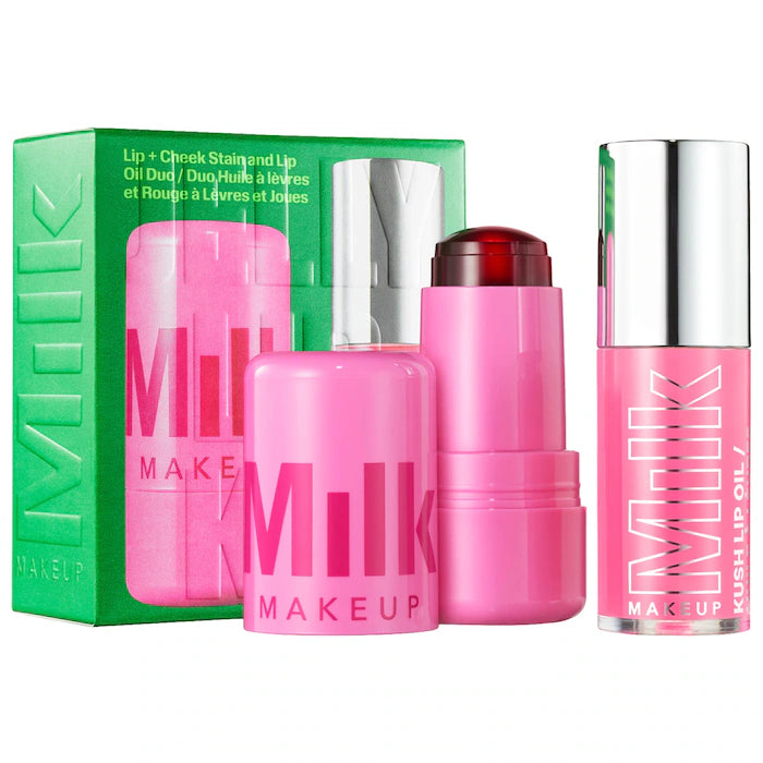 MILK MAKEUP ערכת השפתיים של Jelly: Lip + Cheek Stain &amp; Lip Oil Duo®